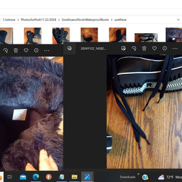 Sorel Joan of Arctic Women's Waterproof Black Suede Faux Fur-Lined Boot Size 9 - Picture 15 of 16